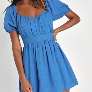 Lulus puff sleeve mini dress